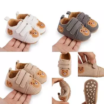 Детские туфли Gami Le Cartoon Bear с резиновой подошвой, для детей от 3 до 12 месяцев, для обучения в помещении на весну и осень.
