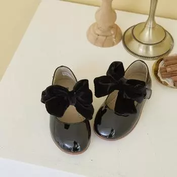 Детские туфли Jam для девочек Glory на плоской подошве, черный-Y870 140