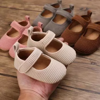 Детские туфли на мягкой резиновой подошве. Туфли принцессы. Обувь для малышей 0–1 года. 1/S