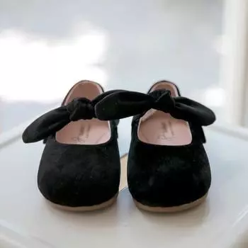 Детские туфли на плоской подошве Fiona для девочек Baby Jam, черные-BB272 120