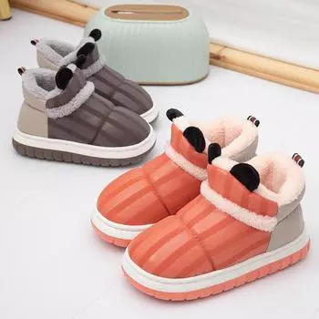 Детские туфли с высоким голенищем из искусственной кожи и хлопка 26-27 inner length 17CM suitable for 25-26 оранжевый