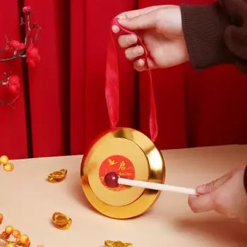 Детские ударные инструменты: Золотой гонг и барабанная установка для первого дня рождения, музыкального просвещения малыша.