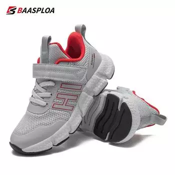Детские уличные кроссовки Baasploa для мальчиков и девочек, дышащие нескользящие школьные кроссовки с сетчатой поверхностью для бега и ходьбы