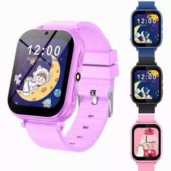 Детские умные часы 22 игры-головоломки с HD-камерой, фонариком, шагомером, детские умные часы, обучающие инструменты, рождественский подарок для мальчиков и девочек 3-12 лет чёрный