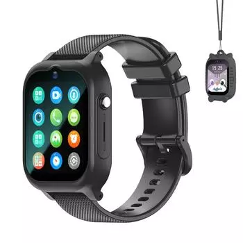 Детские умные часы 4G с GPS, видеозвонками, телефонными часами, SOS, умные часы с камерой, черный монитор, часы для мальчиков и девочек, подарки. розовый