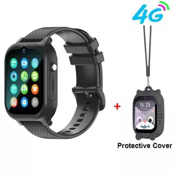 Детские умные часы 4G, SOS, GPS, Wi-Fi, камера видеозвонка, монитор, трекер, местоположение телефона, детские умные часы для мальчиков и девочек, подарки розовый