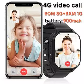 Детские умные часы 8 ГБ + 1 ГБ, 4G, GPS, видеозвонок, SOS, IP67, водонепроницаемые, детские умные часы, монитор обратного вызова, трекер, телефонные часы, 900 мАч.