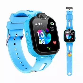 Детские умные часы IP67 водонепроницаемые часы с функцией позиционирования головоломки игры телефонные звонки SOS телефон часы Рождественский подарок для мальчиков и девочек 3-12 лет розовый