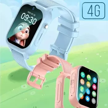 Детские умные часы с GPS SOS 4G для детей, HD видеозвонок, трекер местоположения, SIM-карта, детские водонепроницаемые спортивные умные часы, подарки розовый