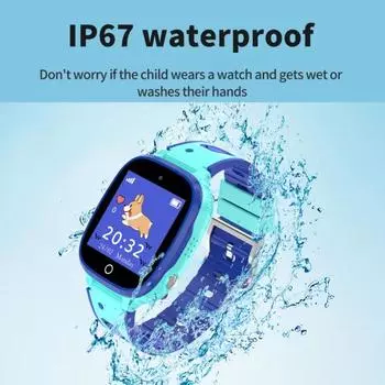 Детские умные часы с камерой 2G, сетевая двусторонняя связь, водонепроницаемые многофункциональные часы, монитор сна, шагомер, будильник чёрный
