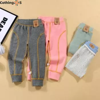 Детские утепленные штаны из хлопка, штаны из бархата, с функцией изменения температуры 80