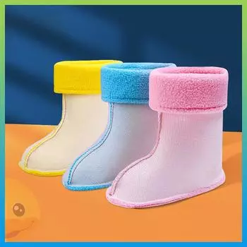 «Детские утолщенные съемные бархатные резиновые сапоги для осени и зимы» 20CM for Short Boots
