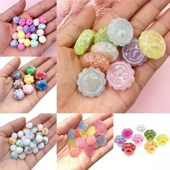 Детские ювелирные аксессуары с героями мультфильмов «сделай сам», акриловые бусины в виде медвежьей лапы, подвески, серьги «сделай сам», ожерелье, браслет, мода 20Pcs 12*11mm