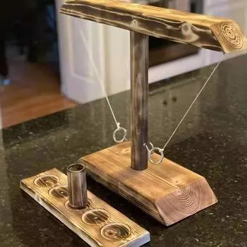 Детские Взрослые Игры с метанием колец Настольные игры Домашняя вечеринка Семья Социальные Стратегические игры с выпивкой Забавные деревянные настольные игры Бары на открытом воздухе чёрный