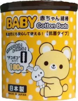 Детские ватные палочки Sanyo, неровные, 180 шт.