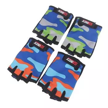 Детские велосипедные перчатки Детские перчатки с половиной пальца Эластичные нескользящие велосипедные перчатки красный