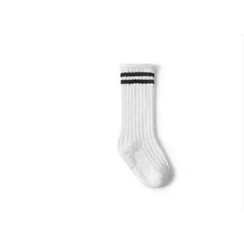 Детские веселые ретро носки для девочек и малышей 0-4 лет, модные спортивные носки для мальчиков с параллельными полосками, однотонные нескользящие (M)2-4 years old