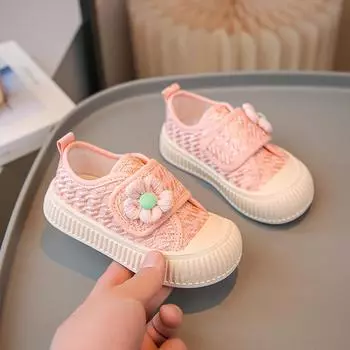 Детские весенне-осенние кроссовки, дышащие удобные кроссовки для бега, модные спортивные повседневные детские кроссовки на мягкой подошве для девочек 22 хаки