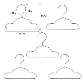 Детские вешалки для сушки, прочная маленькая металлическая проволока, вешалки для домашних животных, для собак, кошек, золотая металлическая вешалка для одежды и рубашек с пазами