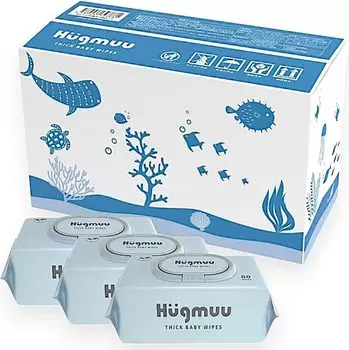Детские влажные салфетки для попы Hugmuu Moisture, набор салфеток, салфетки, толстые, похожие на полотенца, [Hugmuu] влажные, 99% (Толстый 9)
