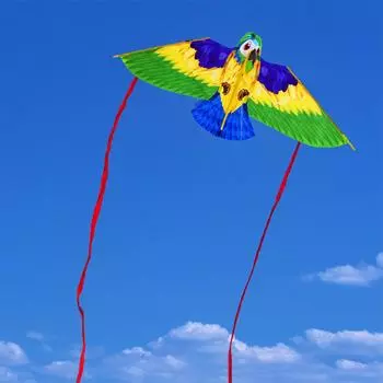 Детские воздушные змеи-попугаи, игрушечные воздушные змеи с мультяшными животными, трехмерный воздушный змей-попугай для пляжа на открытом воздухе 1pcs красный