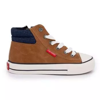 Детские высокие кроссовки на молнии Domini Camel/темно-синие CHEVIGNON 31 коричневый