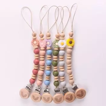 Детские зажимы для пустышек с защитой от падения Высококачественная цепочка для пустышки Портативный держатель для пустышки армия зеленый