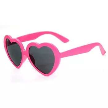 Детские зеркальные очки ярких цветов, милые солнцезащитные очки унисекс для вечеринки, UV400, летние детские детские очки в форме сердца фиолетовый