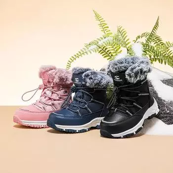 Детские зимние ботинки Classmate, зимние флисовые теплые хлопковые ботинки для мальчиков, средние хлопковые ботинки для девочек 27