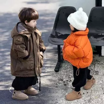 Детские зимние ботинки из матовой кожи для малышей и малышей Зимние теплые ботинки из бархата для мальчиков и девочек из хлопка factory order price 15-19 whole pieces (120 pairs) верблюд