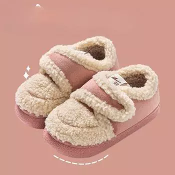 Детские зимние ботинки с толстой подошвой на липучке 28-29