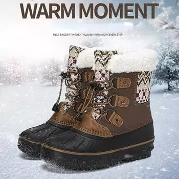 Детские зимние ботинки TWINFLAMES, зимняя бархатная теплая обувь, камуфляжные высокие сапоги для мальчиков, высокие хлопковые туфли с ворсом для девочек