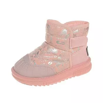 Детские зимние ботинки Зимние ботильоны с теплой замшевой хлопковой обувью Нескользящие детские зимние ботинки 26 серый