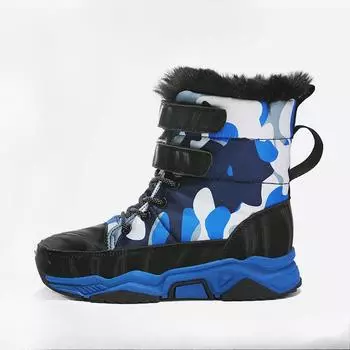 Детские зимние ботинки, зимние, новый стиль, хлопковая обувь 30