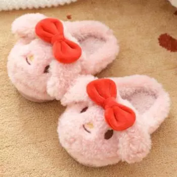 Детские зимние милые домашние плюшевые тапочки с кроликом 24-25 yards (inner length 16CM)