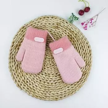 Детские зимние перчатки Yousheng для мальчиков и девочек, вязаные термоперчатки с закрытыми пальцами, теплые варежки для холодной погоды, для занятий спортом на открытом воздухе, катания на лыжах и велоспорта серый