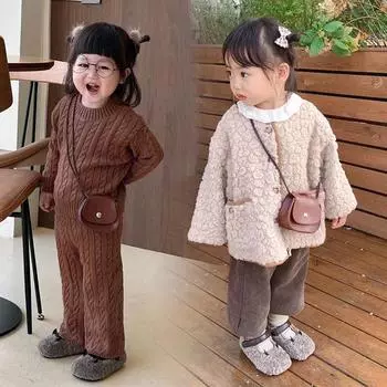 Детские зимние пушистые хлопковые туфли для малышей и девочек из бархата в Корейском стиле factory order price 15-19 whole pieces (120 pairs) бежевый