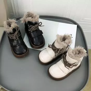 Детские зимние сапоги новые большие хлопковые короткие сапоги 26