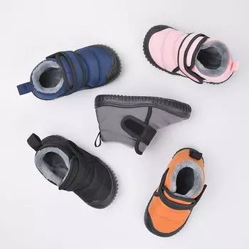 Детские зимние уличные водонепроницаемые длинные плюшевые ботинки для мальчиков и девочек 26