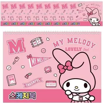 Детский альбом для рисования Sanrio 130G My Melody Pink 10р, случайная доставка, 10 листов, корейские игрушки