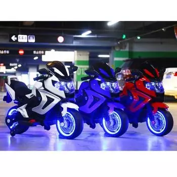 Детский электрический автомобиль с двойным приводом, мотоцикл, детский трехколесный игрушечный автомобиль, на котором могут сидеть люди 3-6-8 лет красный