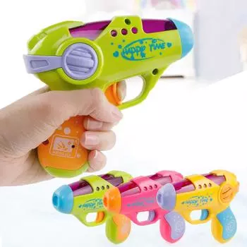 Детский электрический игрушечный пистолет, милый падающий свет, светящийся звук, цвет, случайная доставка