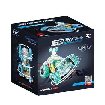 Детский электрический самосвал, беспроводной полноприводный трюковой автомобиль, универсальная крутая игрушечная машина для бездорожья красный