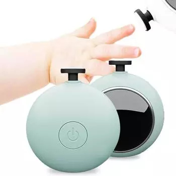 Детский электрический триммер для ногтей, инструмент для полировки ногтей, маникюрные ножницы, гигиенический набор, машинка для стрижки ногтей, резак для маленьких детей белый