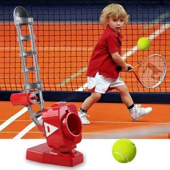 Детский автоматический бейсбольный питчер с регулируемым углом и высотой, автоматический запуск, тренировочная игрушка для детей, спортивные игрушки для улицы красный