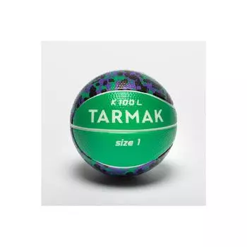 Детский баскетбольный мяч Tarmak - номер 1 - зеленый / черный - губка K100