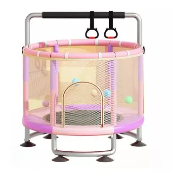 Детский батут с защитной сеткой 1,5 м оцинкованный батут для малышей бесшумный для использования в помещении и на улице