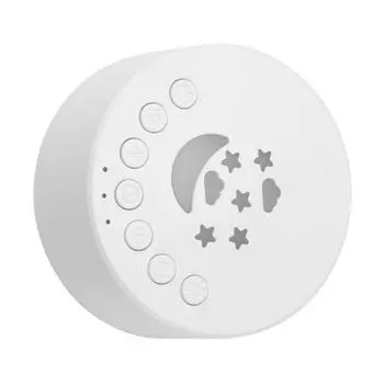 Детский белый шумовой аппарат 300 мАч Машина для сна 18 успокаивающих звуков Встроенная перезаряжаемая батарея Ночной свет Сон Расслабление