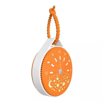 Детский белый шумовой аппарат USB перезаряжаемый звуковой аппарат для сна детский звуковой плеер для сна ночной световой таймер шумовой плеер для сна Orange оранжевый