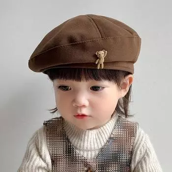 Детский берет, детские шапки. Теплая и удобная шапка для девочек.